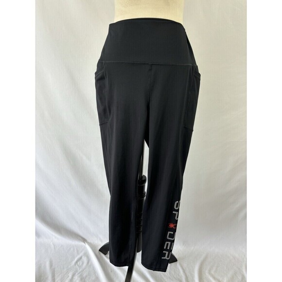 Spyder Leggings Black Large Pockets Large Logo on Leg - Picture 11 of 11